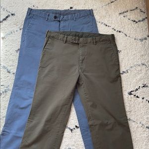 2 pairs of Uniqlo Slim Fit Chino Pants. Size 33